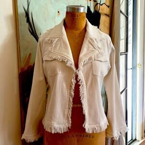 Open Front Fashion Denim Jacket
